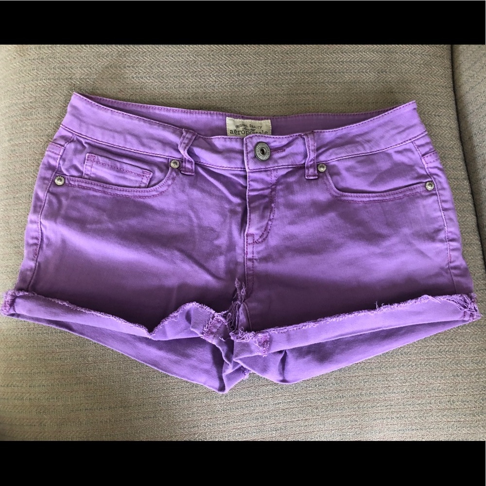 Purple 1 1/2 inseam shorts